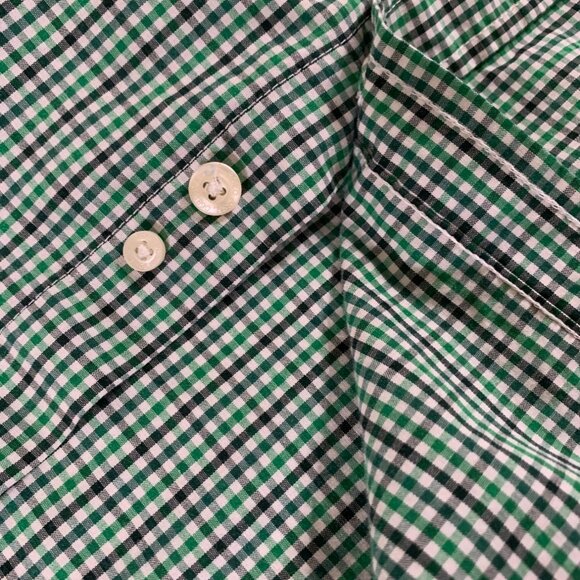 U.S. Polo Assn Men's Green Blue Plaid Button Down Size Large - Picture 10 of 14